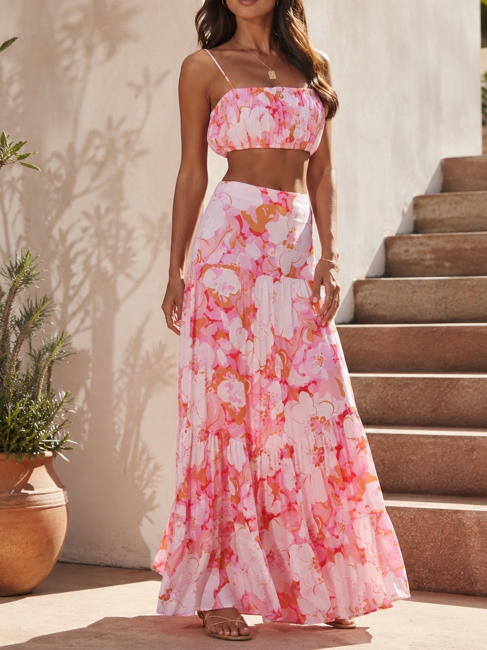 MINKPINK Josie Crop Top and Maxi Skirt Set NWT medium